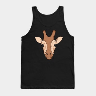 Smiling Giraffe with brown fur and spots Tank Top